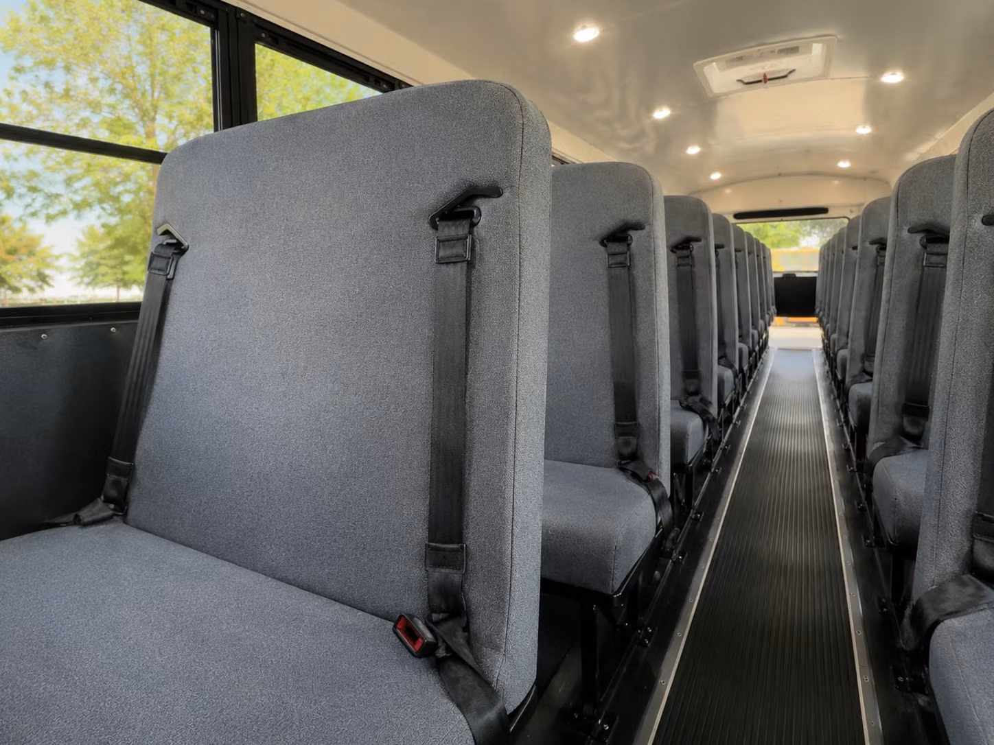 school bus inside